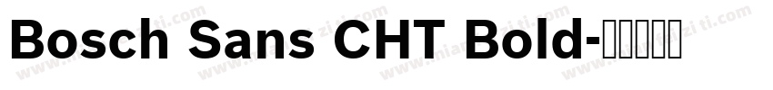 Bosch Sans CHT Bold字体转换